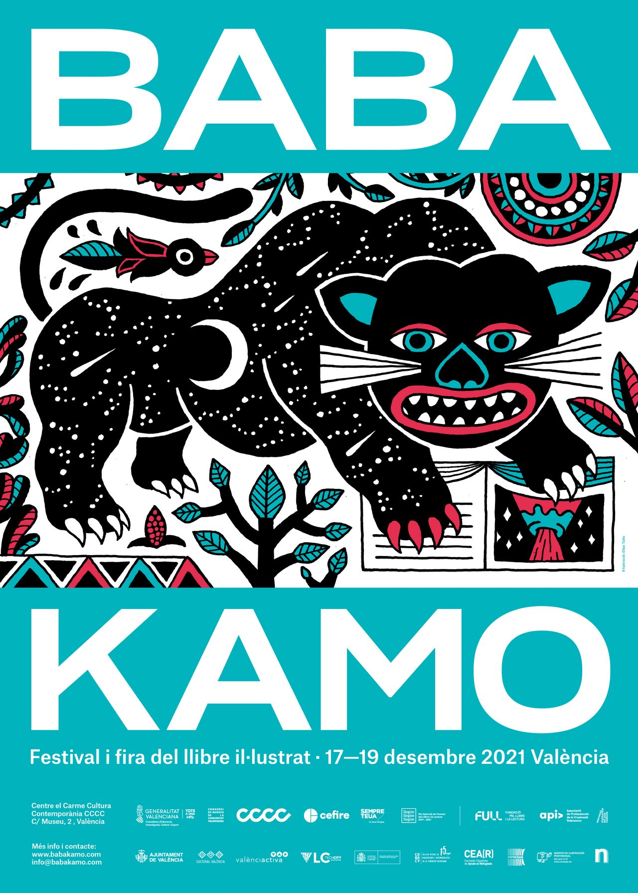 El festival Baba Kamo reivindica les perifèries i la llibertat a lloms d’una pantera il·lustrada per Elías Taño